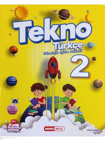 KIRMIZI BEYAZ YAYINLARI 2.SINIF TEKNO TEKNOLOJİK EĞİTİM DESTEKLİ TÜRKÇE 