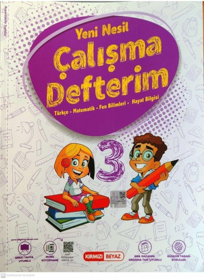 KIRMIZI BEYAZ YAYINLARI 3.SINIF ÇALIŞMA DEFTERİ