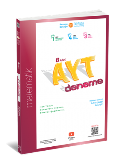 ÜÇDÖRT BEŞ YAYINLARI AYT MATEMATİK 8 Lİ DENEME GÜNCEL BASKI