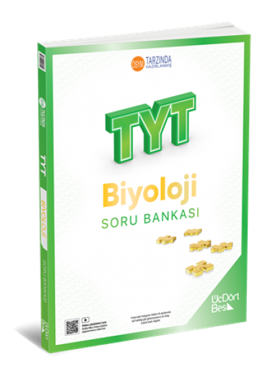 ÜÇDÖRT BEŞ YAYINLARI TYT BİYOLOJİ SORU BANKASI GÜNCEL BASKI