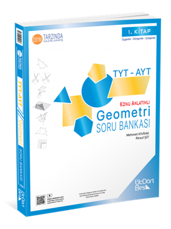 ÜÇDÖRT BEŞ YAYINLARI TYT-AYT GEOMETRİ SORU BANKASI GÜNCEL BASKI…