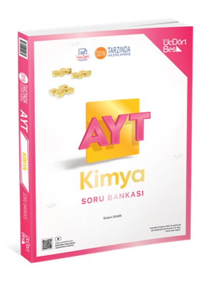 ÜÇDÖRT BEŞ YAYINLARI AYT KİMYA SORU BANKASI GÜNCEL BASKI