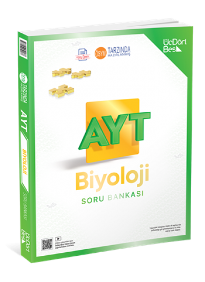 ÜÇDÖRT BEŞ YAYINLARI AYT BİYOLOJİ SORU BANKASI GÜNCEL BASKI