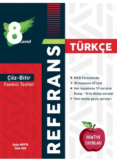  NEWTON YAYINLARI 8.SINIF REFERANS ÇÖZ BİTİR  FASİKÜL TESTLER TÜRKÇE 